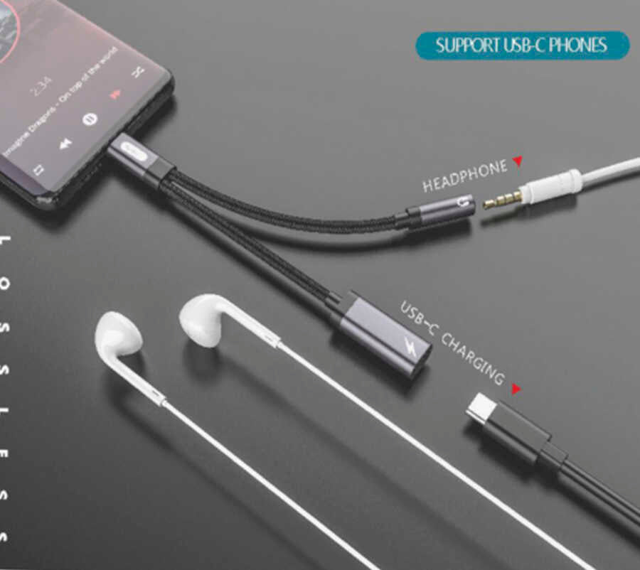 Go Des GD-UC312 Type-C To 3.5mm Dönüştürücü - 2 Go Des GD-UC312 Type-C To 3.5mm Dönüştürücü - 2